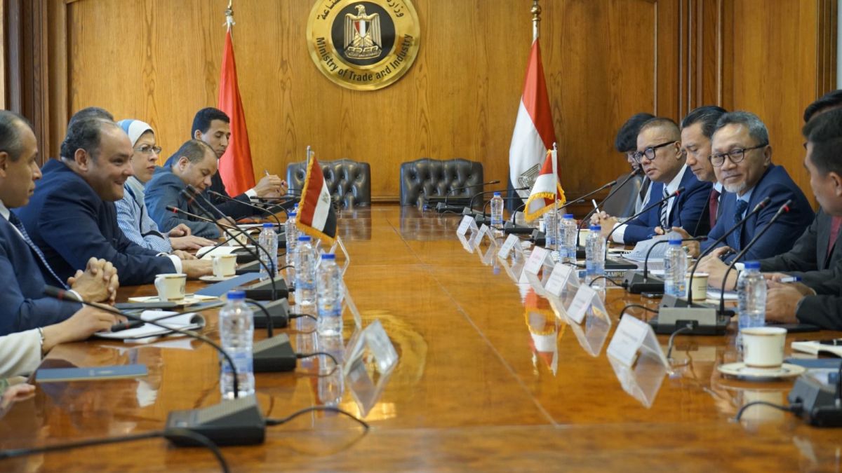 Mendag Zulkifli Hasan dan Mendag Mesir Ahmed Samir Saleh menandatangani Join Trade Commitee (JTC), mencapai kontrak dagang senilai Rp12,88 triliun. [Humas Kemendag]