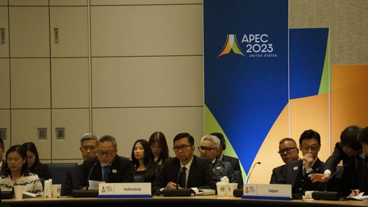 Mendag Zulkifli Hasan di acara Pertemuan Para Menteri Perdagangan Kerja Sama Ekonomi Asia Pasifik (Asia Pacific Economic Cooperation Ministers Responsible for Trade/APEC MRT), Jumat (26/5/2023). [Humas Kemendag]