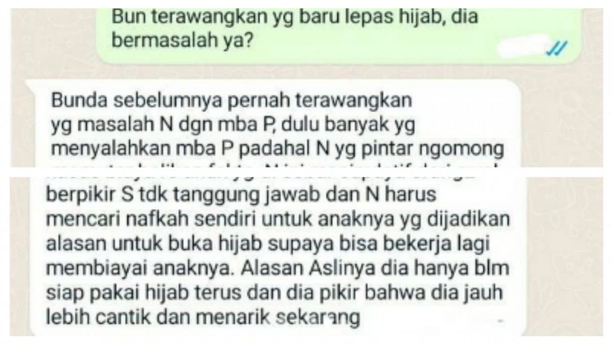 Tangkap layar ramalan Bunda Nadira mengenai Nathalie Holscher lepas hijab [Instagram @lambe_danu]