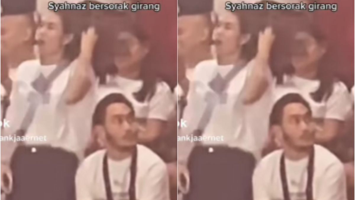 Syahnaz Sadiqah tertangkap kamera lompat kegirangan bersamaan dengan sidang perceraian Lady Nayoan dan Rendy Kjaernett [Instagram @lambe_danu]