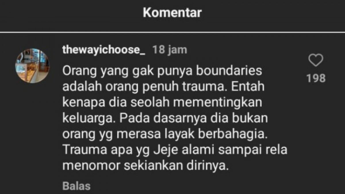 komentar warganet untuk Jeje Govinda [(instagram @lambegosiip)]