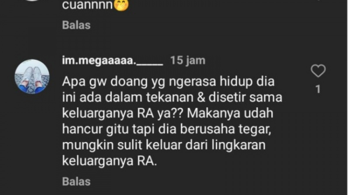 komentar warganet [(Instagram @lambegosiip)]