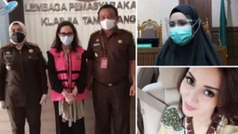 Beda Gaya Pinangki: Berhijab Saat Vonis, Tetapi Buka Kerudung Saat Bebas