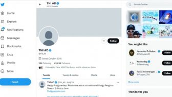 Akun Twitter Resmi TNI AD Diretas Hacker Sejak Agustus, Tampilkan Perihal Pengiun