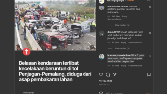 Kecelakaan Beruntun Terjadi di ruas Tol Pejagan- Pemalang, Warganet Malah Bully Si Pengunggah Kabar