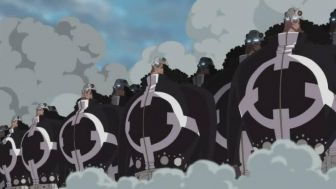 Spoiler One Piece Chapter 1064 : Kuma Ras Lunaria, Sakazuki Hentikan Perang Law dan Blackbeard, Hingga Vegapunk Anggota Revolusioner