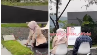 Warganet Nyesek Lihat Atalia Praratya yang Sedang Bersihkan Makam Eril: Kehilangan Anak Sakitnya Gak Bisa Digambarkan