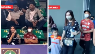 Tolak Kursi VIP, Gibran dan Selvi Ananda Duduk di Tribun dengan Warga Saksikan Jan Ethes Main Basket