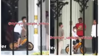 Viral Video Lawas Gibran Naik Sepeda Anak Kecil di Depan Presiden Jokowi, Warganet: Gak Ada Sopan-Sopannya!