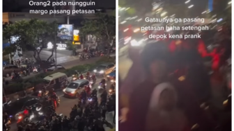 Ratusan Warga Depok Tunggu Acara Petasan Malah Berujung Prank, Warganet: Baru Ganti Tahun, Udah Lucu Aja