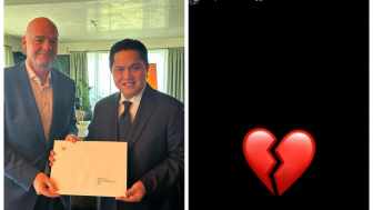 Ditengah Pertemuan Erick Thohir dengan Presiden FIFA! Exco PSSI Posting Emoticon Patah Hati, Piala Dunia U-20 Batal?
