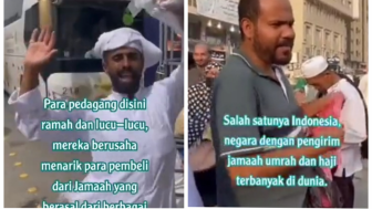 Momen Lucu Pedagang Arab Saudi Hafal Bahasa Indonesia hingga Teriakkan Nama Jokowi untuk Tarik Perhatian.