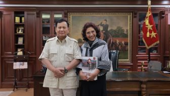 Susi Pudjiastuti Puji Prabowo Subianto Sosok Rendah Hati Saat Bertemu di Kantor Kemenhan, Warganet: Capres-Cawapres 2024?