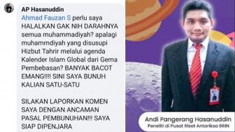 Viral Postingan Peneliti BRIN yang Halalkan Darah Kader Muhammadiyah, Kini Ciut Nyalinya Sampai Minta Maaf