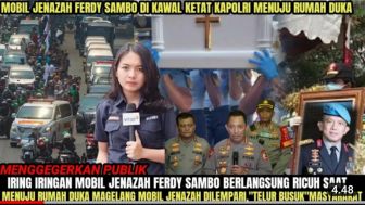 Cek Fakta: Iring-Iringan Mobil Jenazah Ferdy Sambo Berlangsung Ricuh saat Menuju Rumah Duka? Kapolri Turun Tangan..