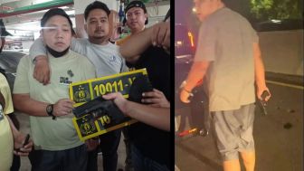 Detik-detik Polisi Tangkap Koboi Jalanan Todongkan Pistol dan Aniaya Driver Taksi Online