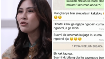 Chat Syahnaz Sadiqa kepada Lady Nayoan: Akui Ajak Randy Kjarneet ke Hotel tapi Cuma untuk Ngobrol, Warganet: Anak TK Juga Tahu