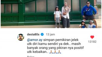 Liburan Bareng Natasha Rizky Meski Sudah Barcerai, Desta Balas Cibiran Pakai Pesan Bijak