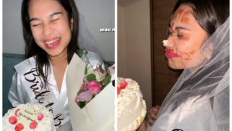 Pernikahan dengan Pratama Arhan Dibocorkan Lewat Bridal Shower, Azizah Salsha Digambar Mukanya dengan Angka 12