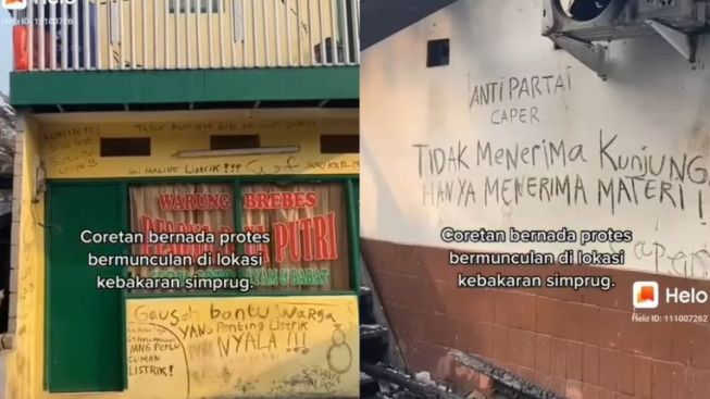 Pasca Didatangi Baim Wong, Warteg Barokah yang Selamat dari Kebakaran Malah Dicoret-coret Warga