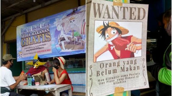 Rayakan One Piece Film: RED, Warteg Ini Berikan Pengunjung Makanan Gratis
