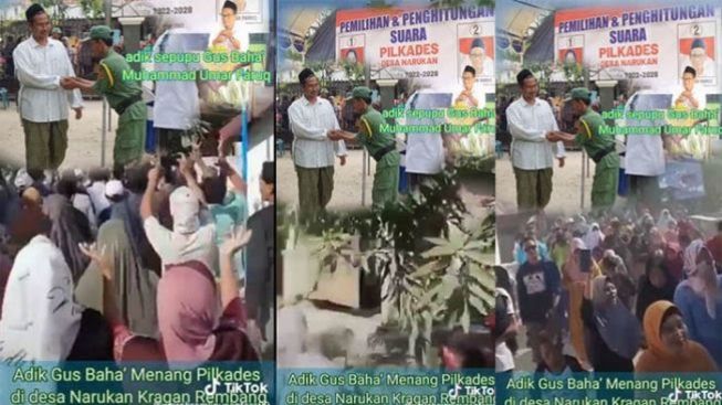 Warga Warnai Kemenangan Adik Sepupu Gus Baha dalam Pilkades di Desa Narukan: Duit Ora Payu