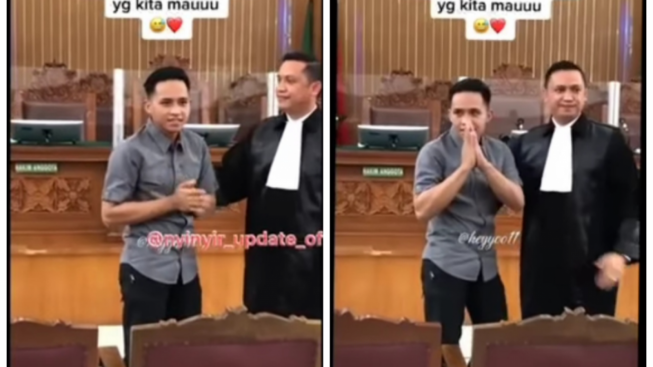 Bharada E Sapa Para Pendukungnya di dalam Ruang Sidang, Auto Jerit Histeris!