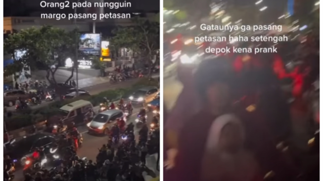 Ratusan Warga Depok Tunggu Acara Petasan Malah Berujung Prank, Warganet: Baru Ganti Tahun, Udah Lucu Aja