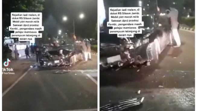 Viral Video Anak Pejabat DPRD Jambi Kecelakaan hingga Bawa Penumpang Bugil, Warganet: Gak Usah Ditonton Mengecewakan