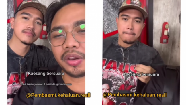 Ditanya Isu Jokowi Presiden Tiga Periode, Kaesang Pangarep Malah Pamer Kaos Bergambar Puan Maharani