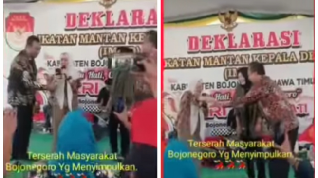 Viral Video Anggota DPRD Jatim Sawer Bupati Bojonegoro Rp100 Ribu ketika Diatas Panggung, Apa Alasannya?