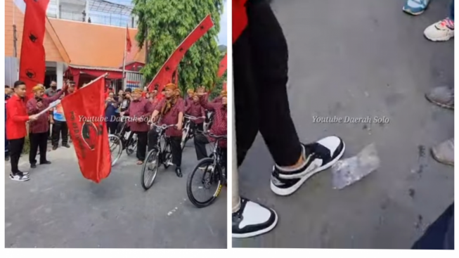 Salut! Gibran Tiba-Tiba Singkirkan Sampah saat Lepas Caleg PDIP Solo, Kader Partai Banteng Sampai Kaget