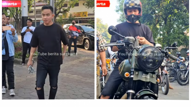 Gaya Kece Gibran Pimpin Konvoi Motor Antik di Kota Solo, Celana Robek Mas Wali Jadi Sorotan Media
