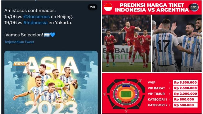 List Bakal Harga Tiket Indonesia VS Argentina dirilis, Nominal Di Luar Nalar bikin Publik Harus Pinjol Dulu