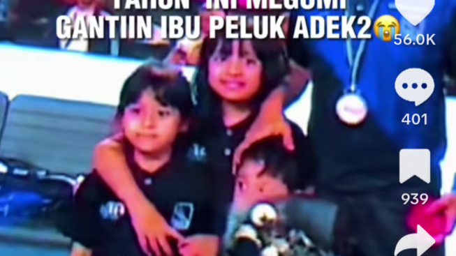 Tak Ada Natasha Rizki, Potret Megumi yang Peluk Adik-adiknya saat Tiba Tiba Tenis Buat Haru Warganet: Tugas Anak Sulung