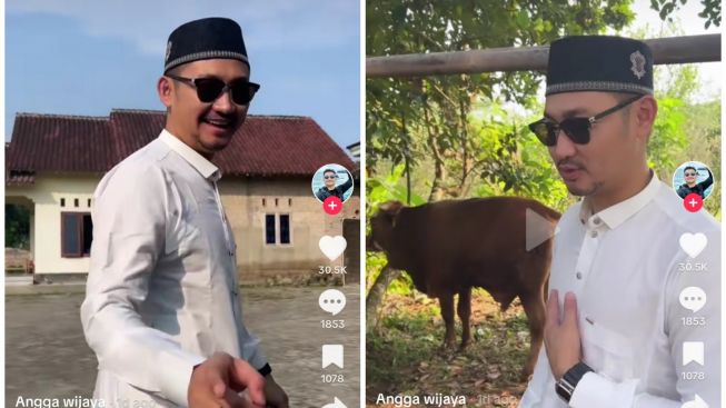 Saat Dewi Perssik Alami Kisruh Kurban dengan RT, Angga Wijaya Bahagia, Netizen: Bener Mau Kurban Bukan Dititip Doang?