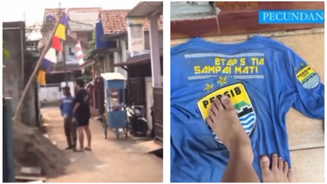 Viral! Kuli Bangunan Dipaksa Lepas Baju Gara-gara Pakai Jersey Persib di Jakarta