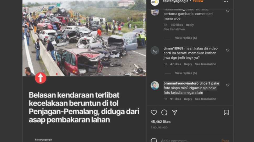 Kecelakaan Beruntun Terjadi Di Ruas Tol Pejagan Pemalang Warganet Malah Bully Si Pengunggah Kabar 5446