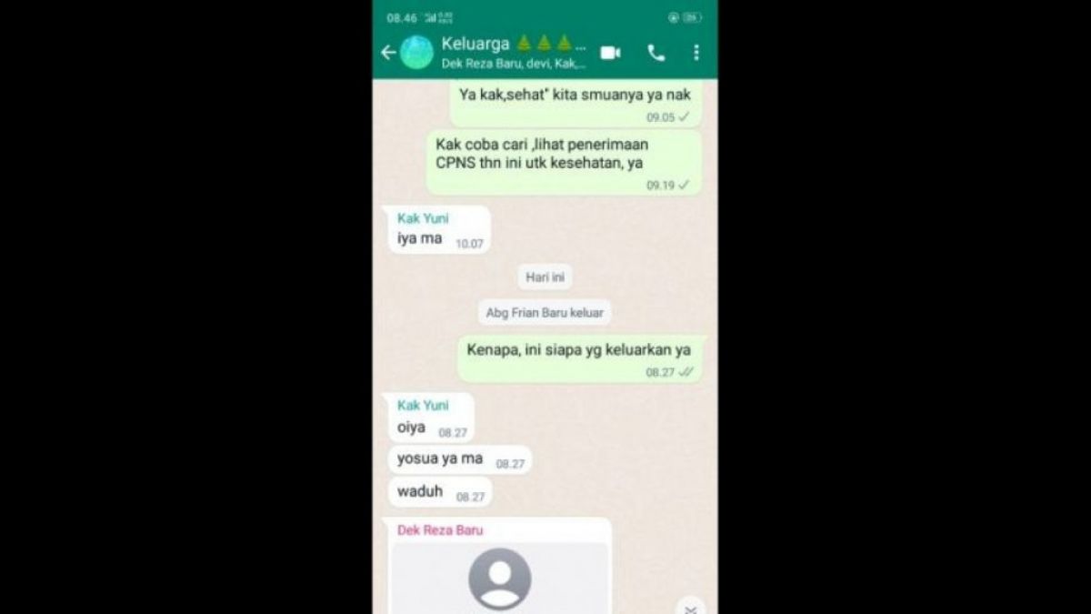 grup WA keluarga Brigadir Yosua [ANTARA]