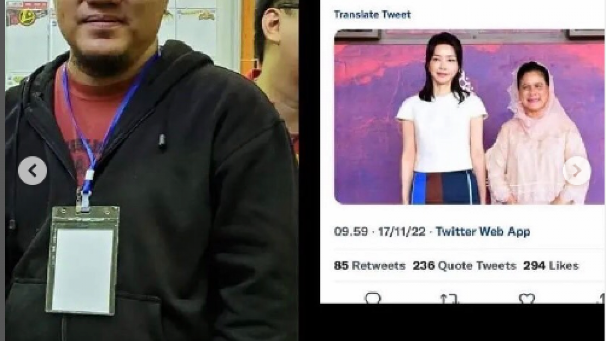 Beredar tampang diduga penghina Ibu Negara Iriana Jokowi [tangkapan layar/twitter)]