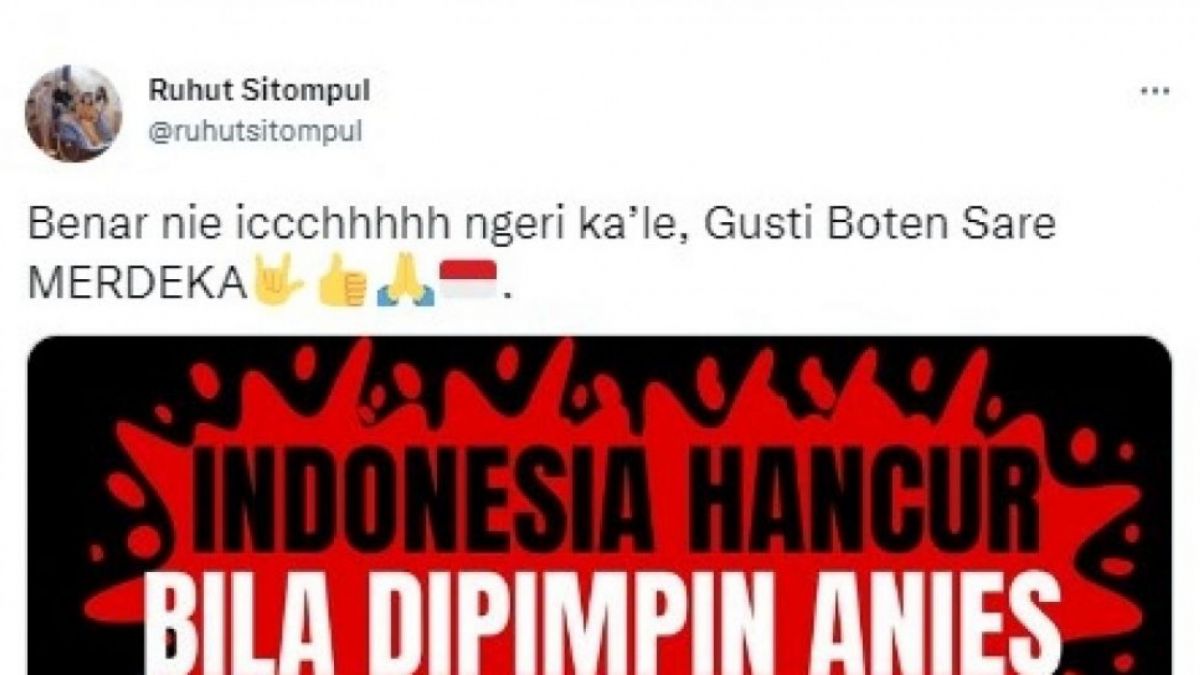 Cuitan Ruhut Sitompul (twitter.com/ruhutsitompul)