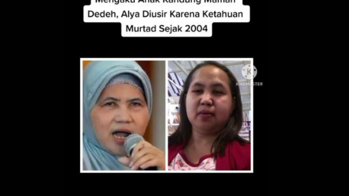 Foto kolase Mamah Dedeh dan Alya Theresia yang ngaku sebagai anaknya. (tangkapan layar/ist)