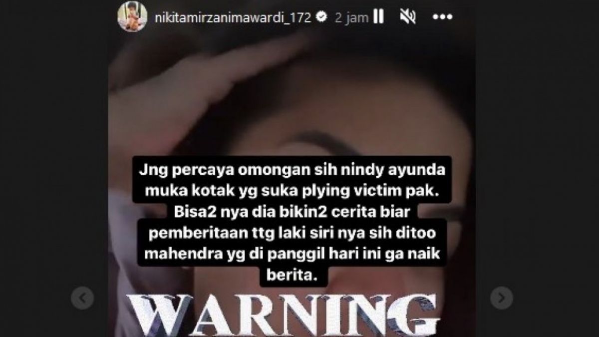 Nikita Mirzani sindir Nindy Ayunda [Instagram]