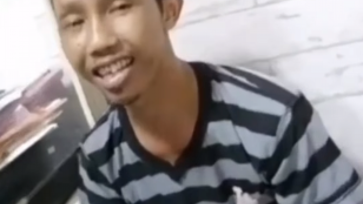 Husein Pelaku mutilasi bos depot air isi ulang. (tangkapan layar/ist)