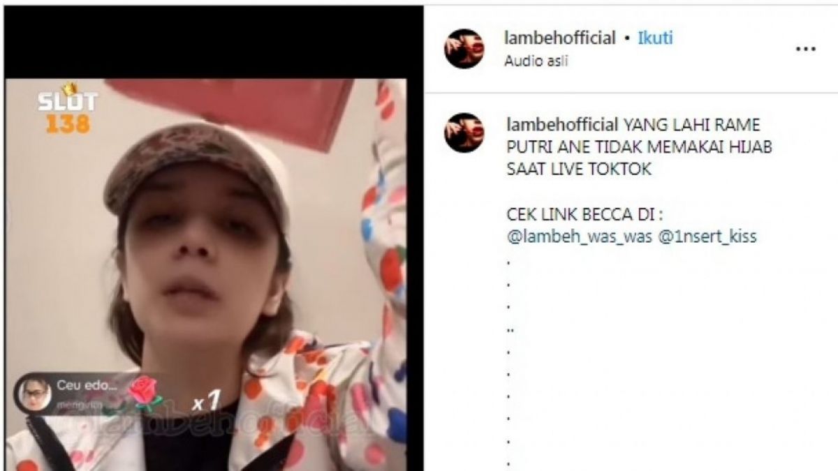 Unggahan soal Putri Anne [Instagram/@lambehofficial] [Instagram/@lambehofficial]