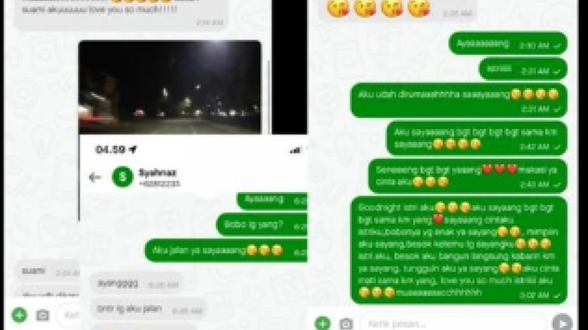 Chat mesra Syahnaz dan Rendy Kjaernett lewat aplikasi Gojek. (Tangkapan layar).
