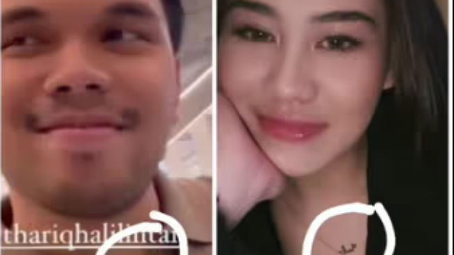 Thariq dan Aaliyah Terbukti Pacaran Gegara Kompak Pakai Kalung Tulisan Arab? Netizen Nyeletuk: Oleh-oleh Umrah dari Fuji
