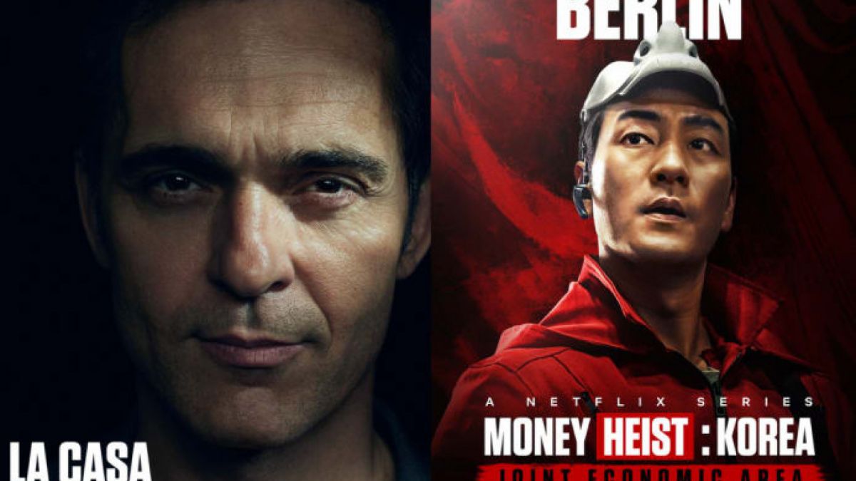 Pedro Alonso (kiri) dan Park Hae-soo sebagai Berlin [Netflix]