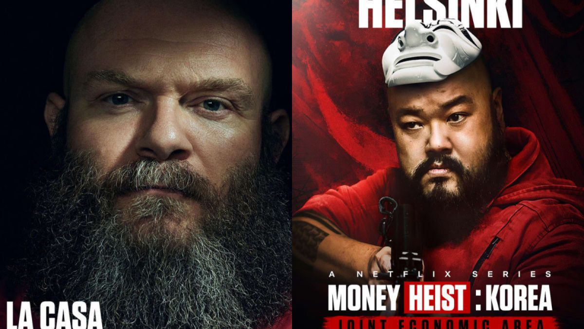 Darko Peric (kiri) dan Kim Ji-hoon sebagai Helsinki. [Netflix]