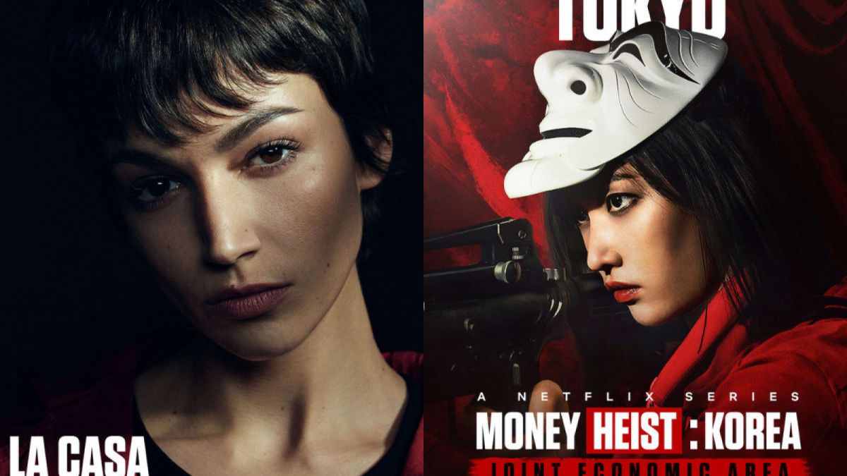 Ursula Corbero (kiri) dan Jeon Jong-seo sebagai Tokyo. [Netflix]